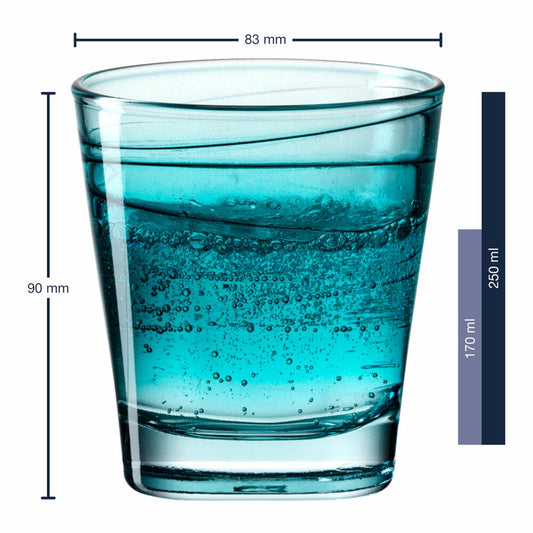 Leonardo drinking glass Vario Struttura, mug, water glass, soda-lime glass, turquoise, 250 ml, 026839