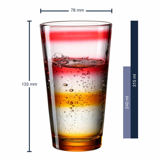 Leonardo Trinkglas Event, Becher, Wasserglas, Kalk-Natron Glas, orange, 315 ml, 023778