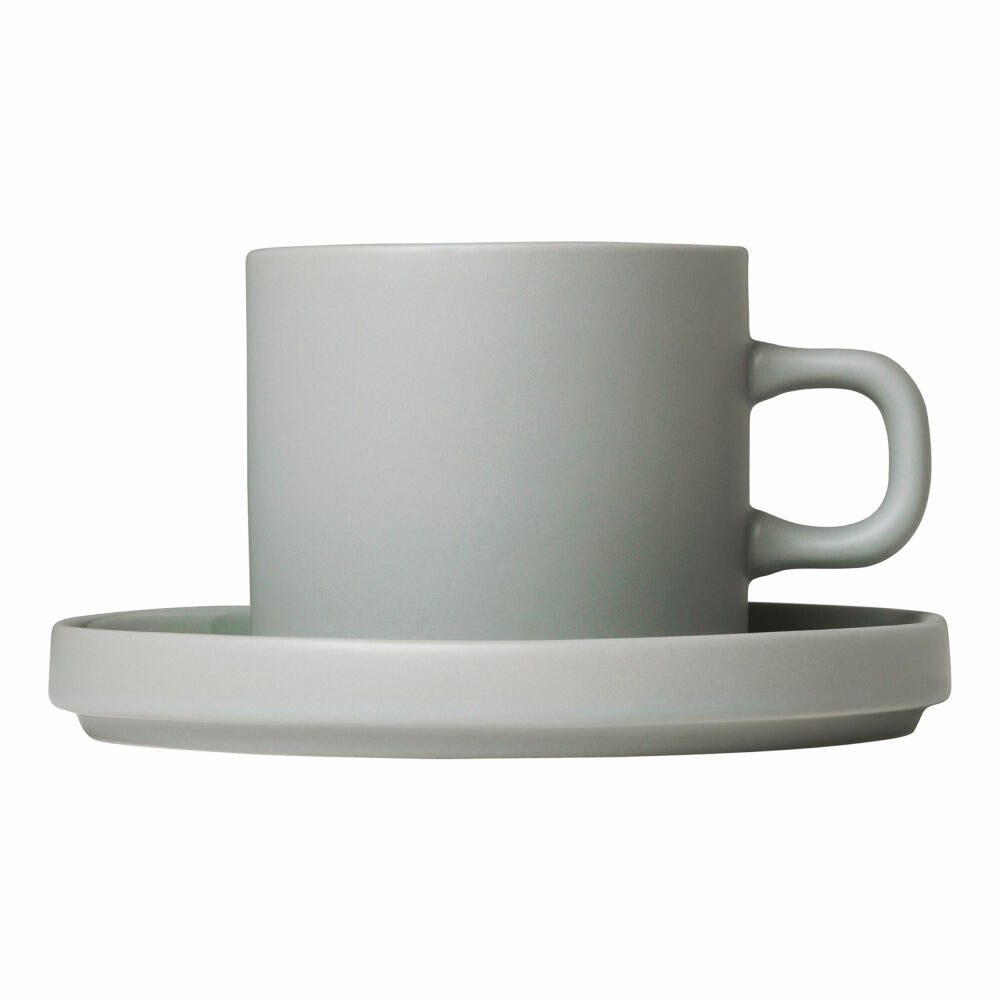 Blomus Pilar Set of 2 Coffee Cups, Coffee Cup, Mug, Ceramic, Mirage Grey, 200 ml, 63911