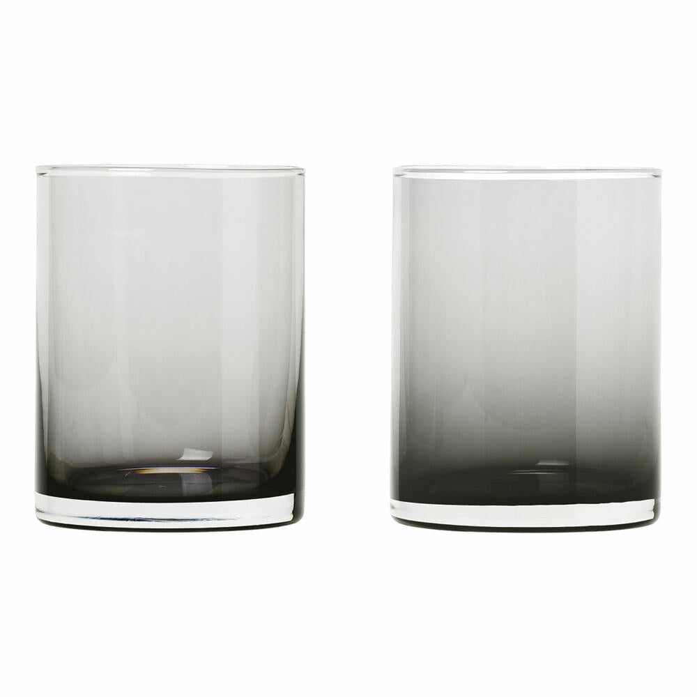 Blomus MERA Set of 2 drinking glasses, water glass, drinking glass, colored glass, smoke, 220 ml, 63914