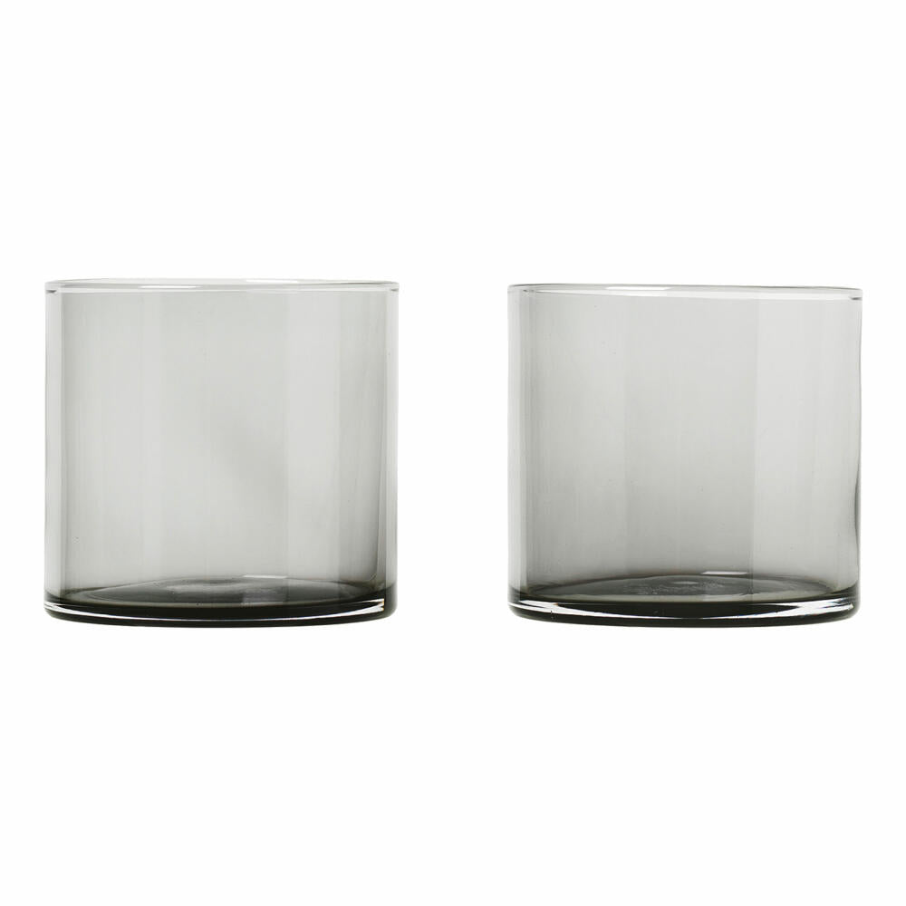 Blomus MERA Set of 2 drinking glasses, water glass, drinking glass, colored glass, smoke, 200 ml, 63915