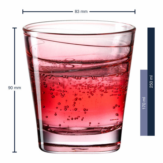 Leonardo drinking glass Vario Struttura, mug, water glass, soda-lime glass, red, 250 ml, 026842