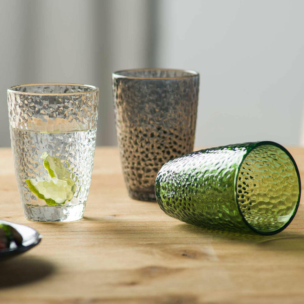 Leonardo Trinkglas Matera, Trinkbecher, Kalk-Natron-Glas, Anthrazit, 340 ml, 024382