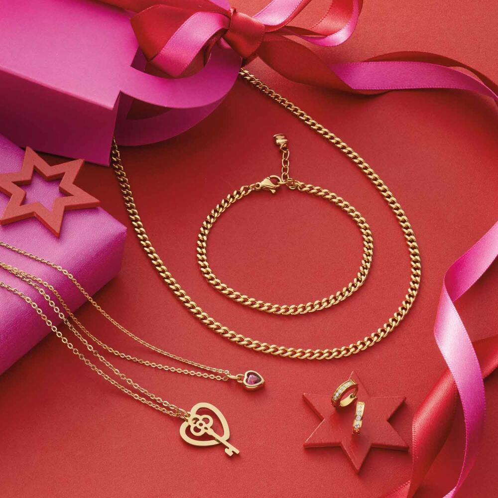 Leonardo Jewels Halskette Jetta CIAO, Kette, Schmuck, Edelstahlkette, Edelstahl IP Gold, 023306