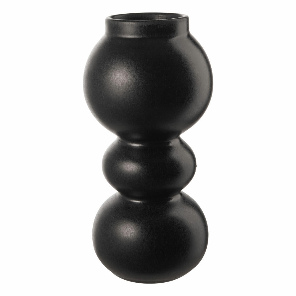 ASA Selection como Vase Black Iron, flower vase, table vase, decorative vase, stoneware, black matt, H 23.5 cm, 83094174
