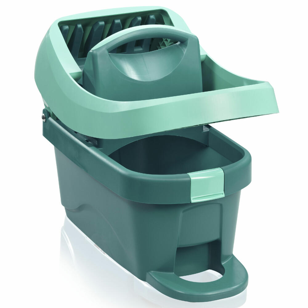 Leifheit high-quality mop press Profi Evo with wheels, 8 l, floor mop, bucket, press for mop, 55076