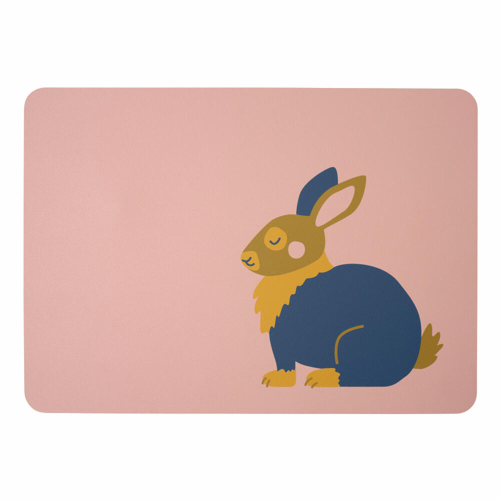 ASA Selection kids placemat rabbit Karla, placemat, placemat, PVC, rose, 33 x 46 cm, 78837420