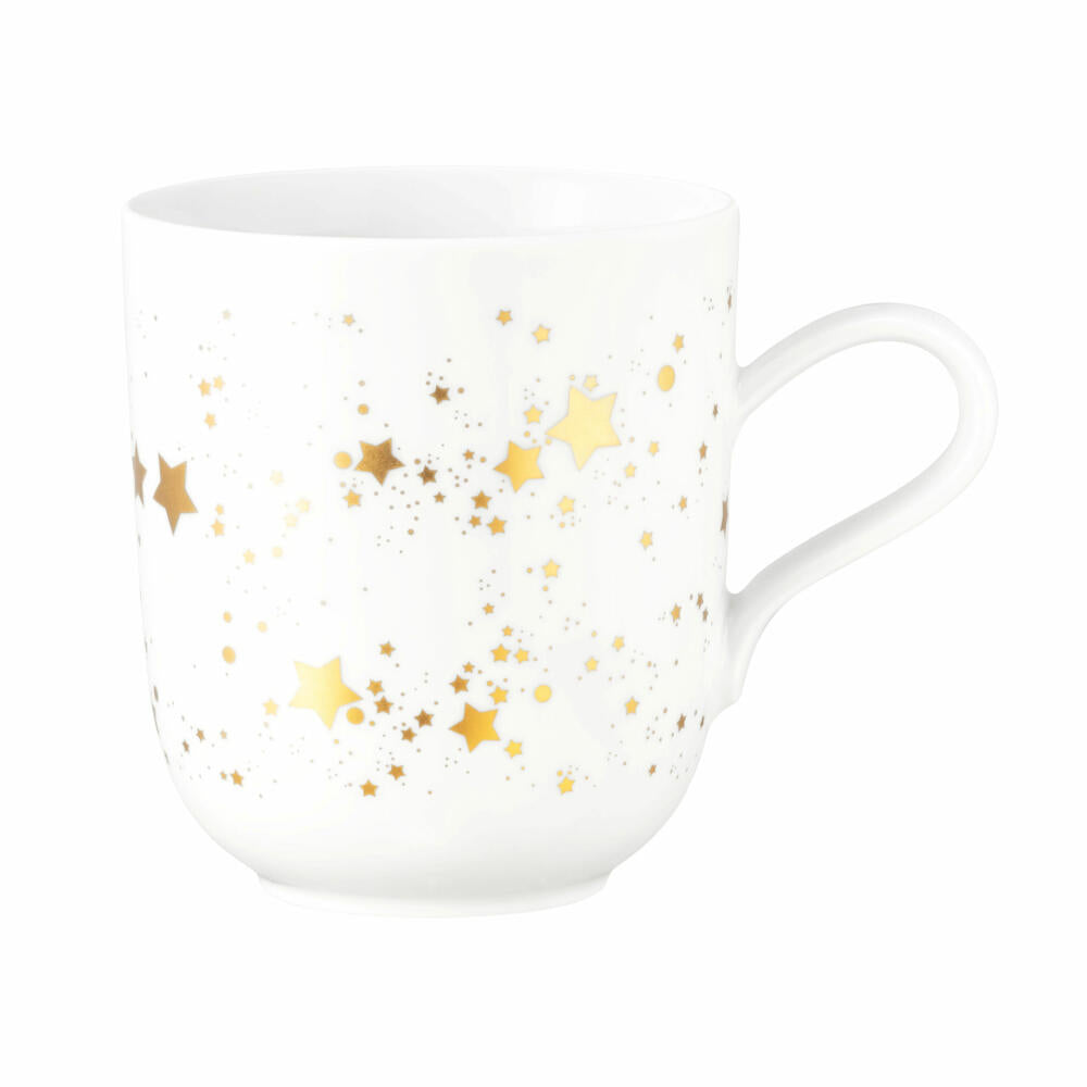 Seltmann Weiden Liberty Mug, Coffee Mug, Tea Cup, Cup, Porcelain, Golden Stars, 400 ml, 001.772112