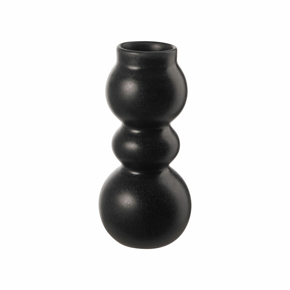 ASA Selection como Vase Black Iron, flower vase, table vase, decorative vase, stoneware, black matt, H 19 cm, 83093174