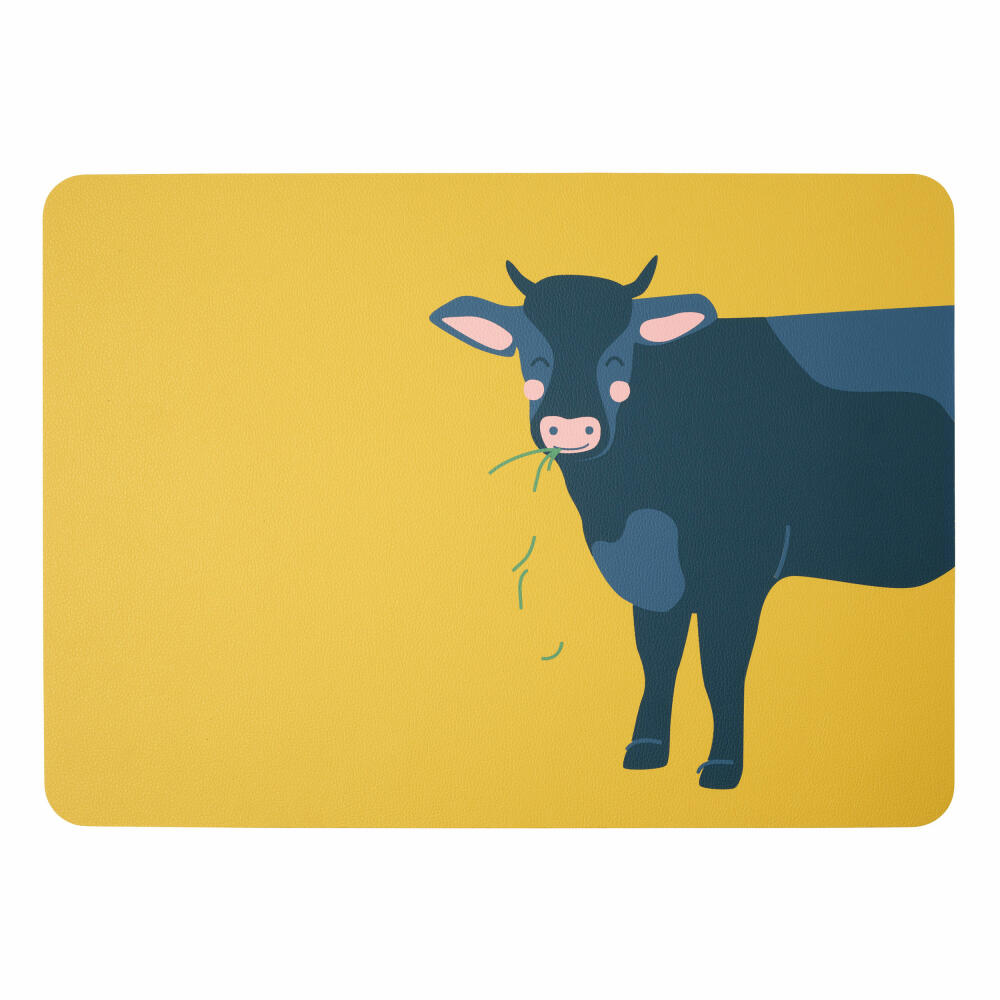 ASA Selection kids placemat cow Kerstin, placemat, placemat, PVC, yellow, 33 x 46 cm, 78838420