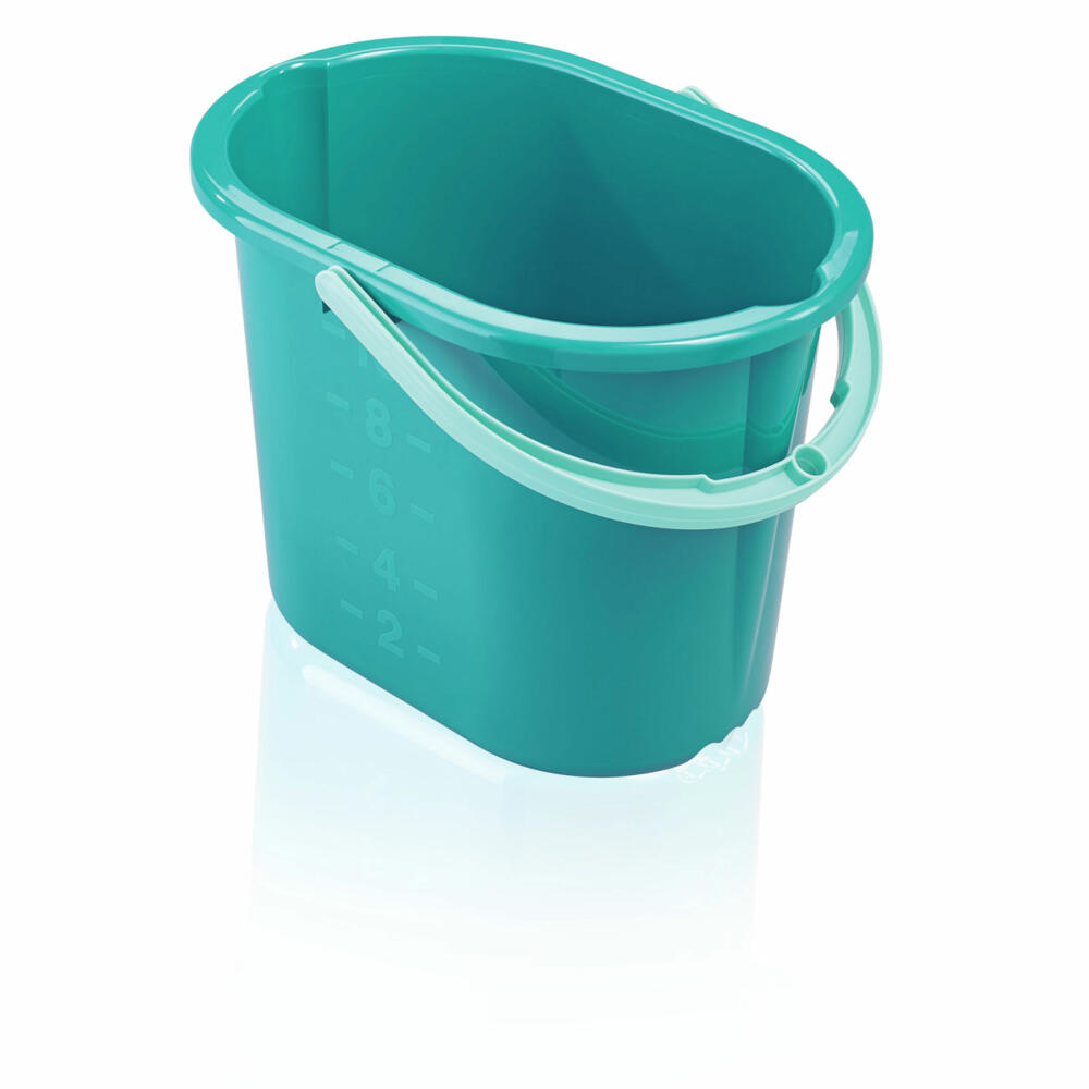 Leifheit bucket Picobello, cleaning bucket, water bucket, mop bucket, plastic, 10 L, 52082