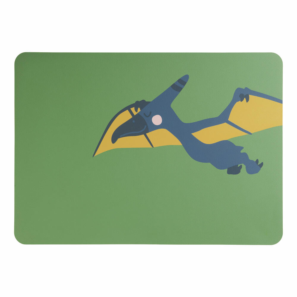 ASA Selection coppa kids Tischset Pterosaurus Pako, Platzset, Platzdecke, Platzmatte, Untersetzer, PVC-Lederoptik, 46 x 33 cm, Grün, 78832420
