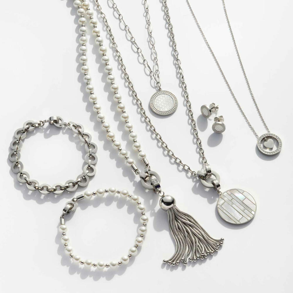 Leonardo Jewels Ohrstecker Polina, Ohrring, Ohrschmuck, Ohr Ring, Schmuck, Edelstahl, MOP, Silber, 021517