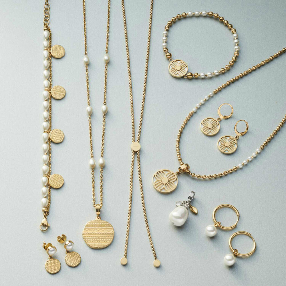 Leonardo Jewels Kreole gold Alida Beautys, Creole, Ohrringe, Ohrschmuck, Edelstahl IP gold, gold, 021623