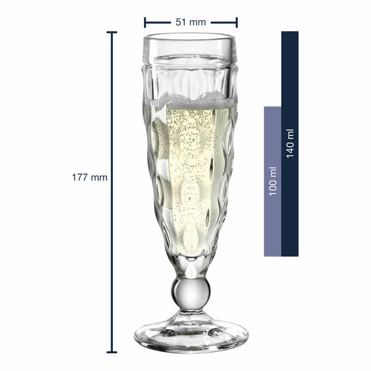 Leonardo Sektglas Brindisi, Sektflöte, Sektkelch, Kalk-Natron Glas, klar, 140 ml, 021595