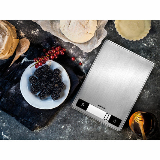 Soehnle Küchenwaage Digital Page Profi 200, Küchen Waage, LCD-Display, Silber, 61509