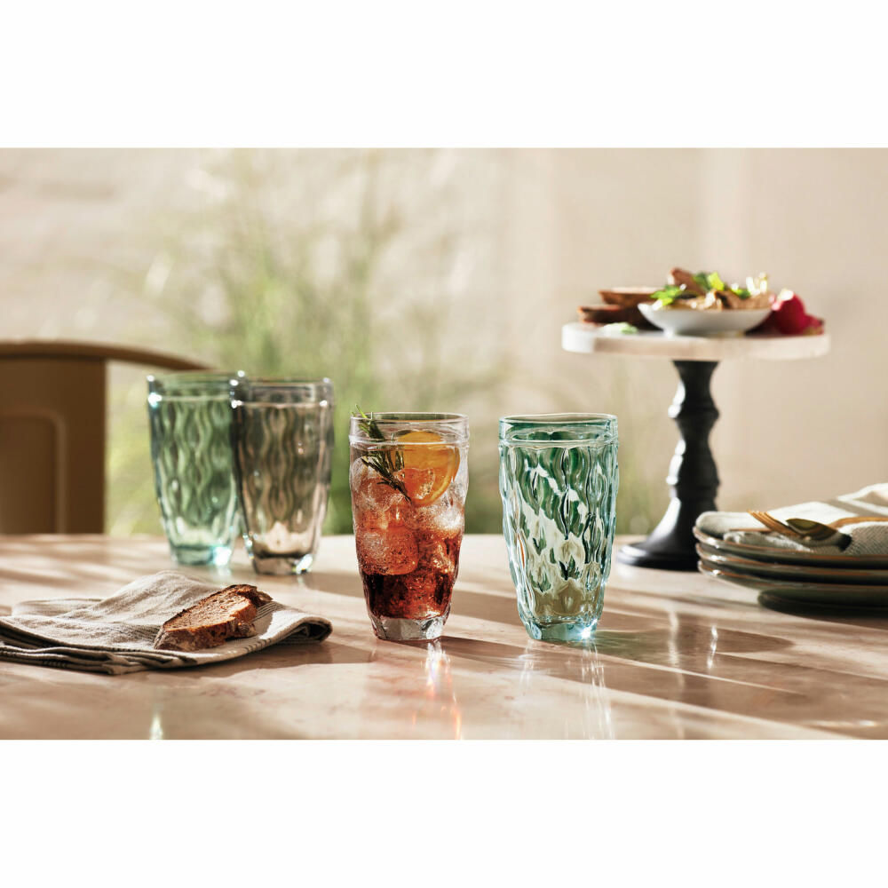 Leonardo drinking glass Brindisi, water glass, beaker, soda-lime glass, green, 370 ml, 021610