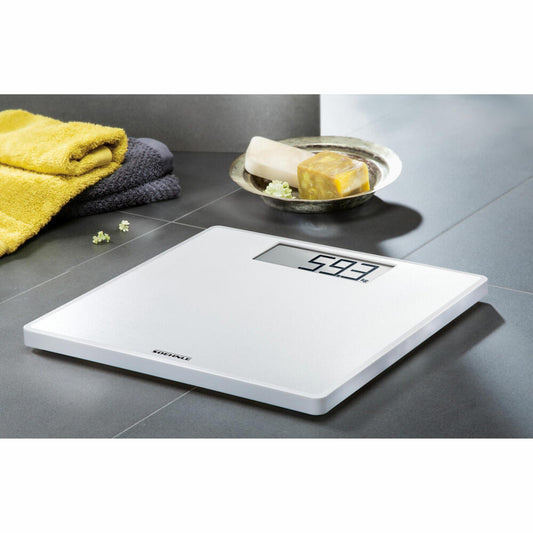 Soehnle Personal Scale Digital Style Sense Safe 100, Body Scale, Safety Glass, LCD Display, White, 63856