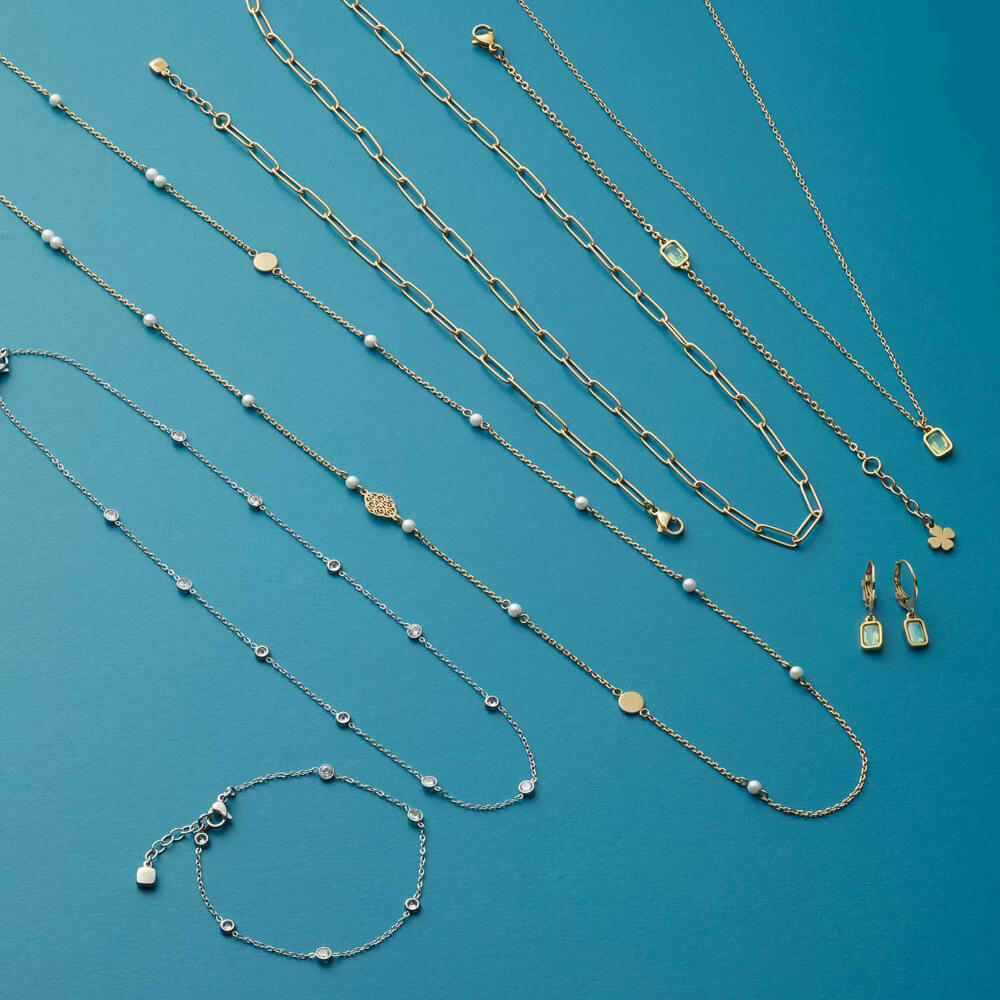 Leonardo Jewels Ohrringe Sofia Ciao, Ohrschmuck, Ohrhänger, Edelstahl IP gold, Glas, grün, 021653