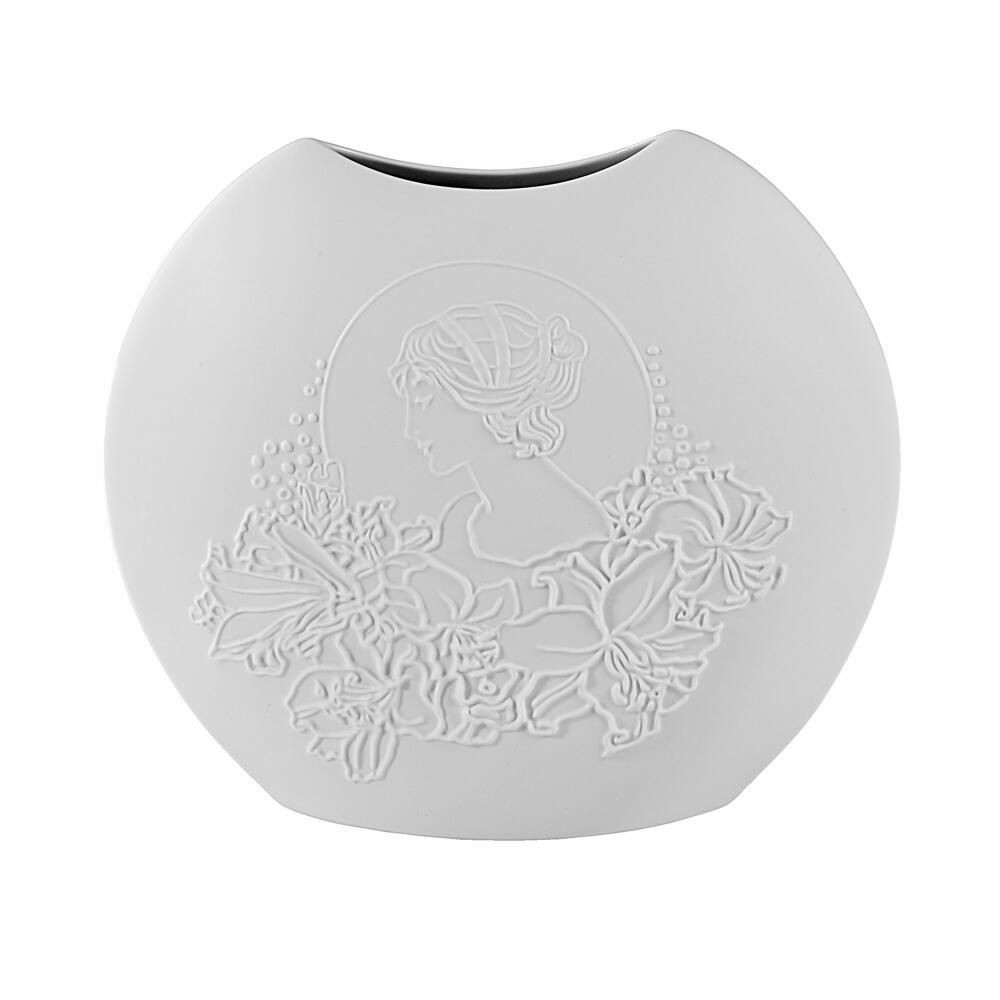 Goebel Vase Kaiser Porzellan Leona, Dekovase, Biskuitporzellan, Weiß, 17 cm, 14005031