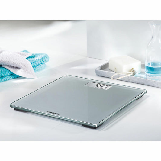 Soehnle Personal Scale Digital Style Sense Compact 300, Body Scale, Safety Glass, LCD Display, Silver, 63852