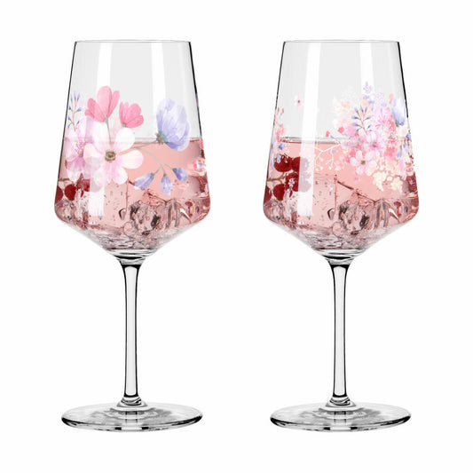 Ritzenhoff Sommersonett Sprizz 017 018 F24, set of 2, Theresa Kuhlmann, Aperol glass, aperitif glass, crystal glass, 544 ml, 3461009
