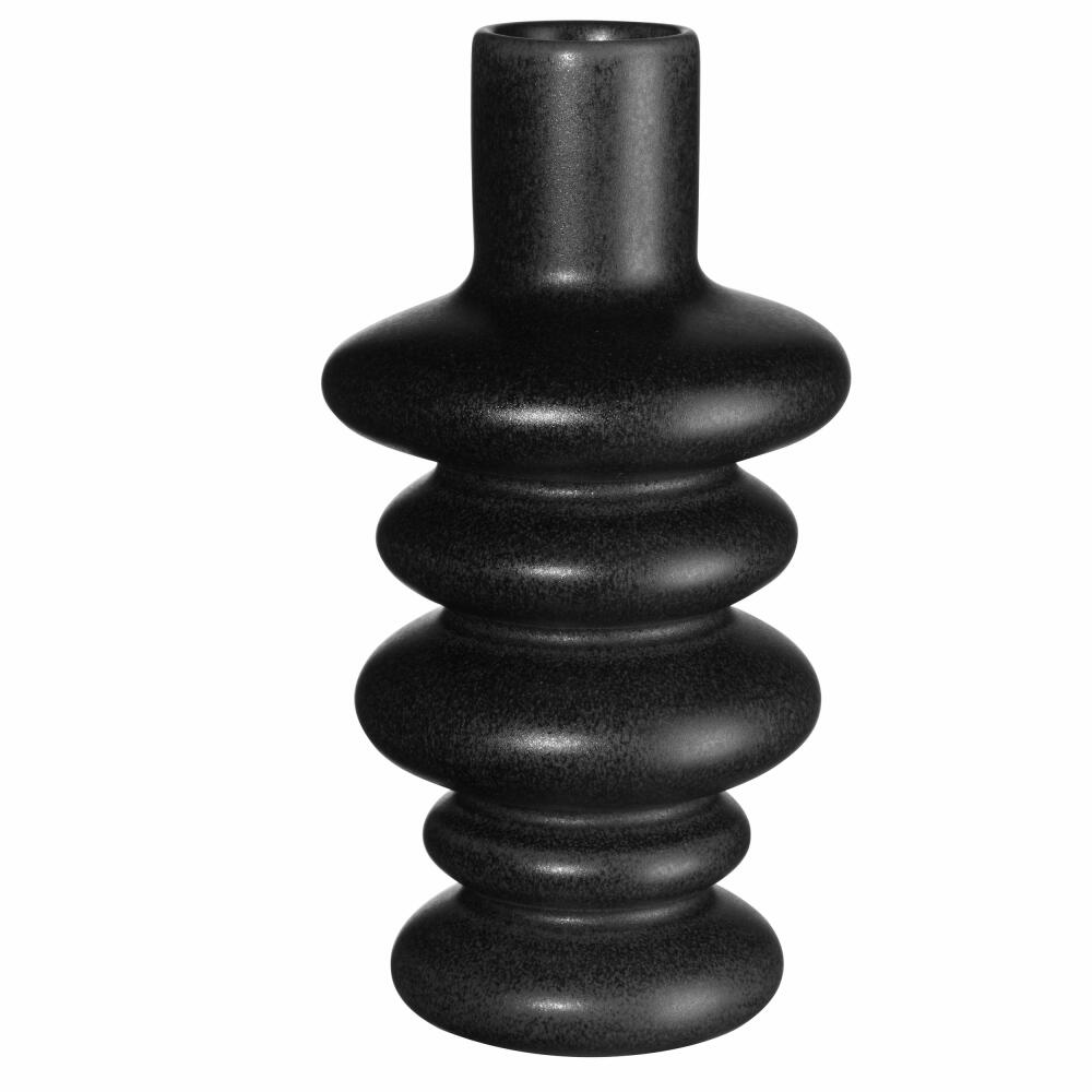 ASA Selection Como vase, table vase, decorative vase, flower vase, earthenware, Black Iron, H 19 cm, 83092174
