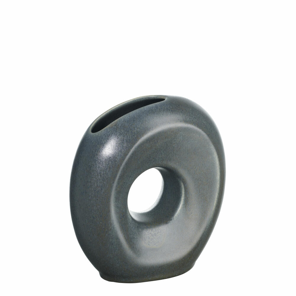 ASA Selection LA Loft Vase, table vase, decorative vase, flower vase, stoneware, Beluga, H 17 cm, 69002081