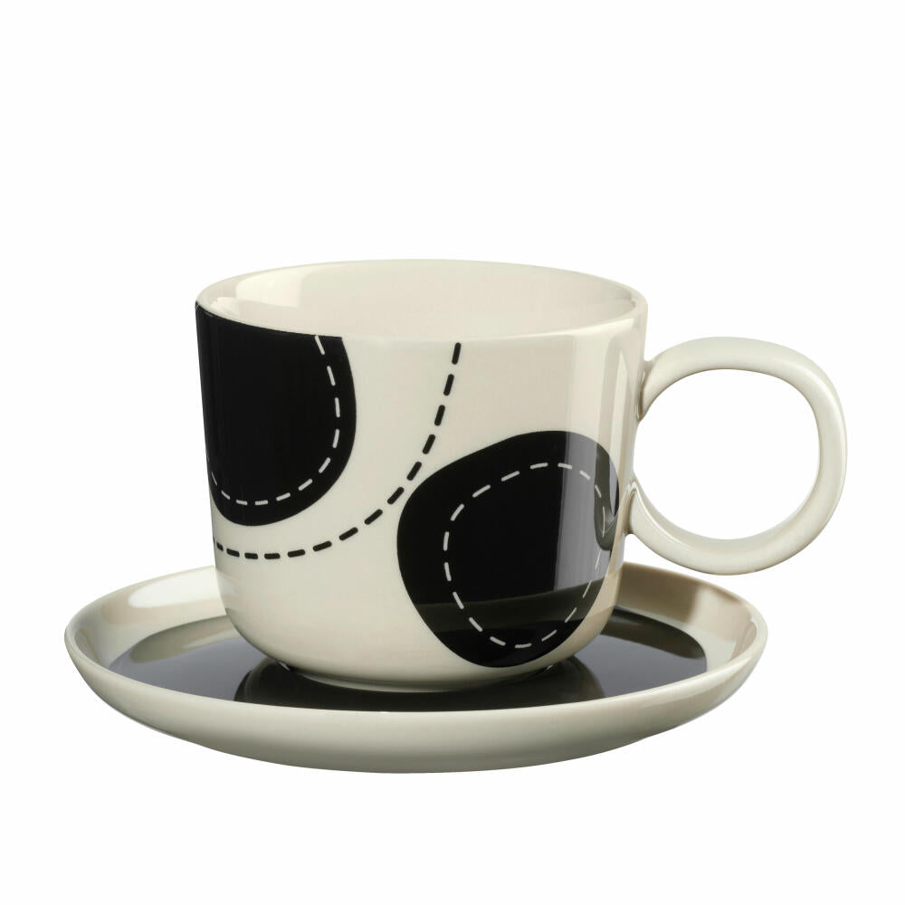 ASA Selection Variete coffee cup with saucer, coffee cup, tea cup, stoneware, Artiste, 200 ml, 58023248