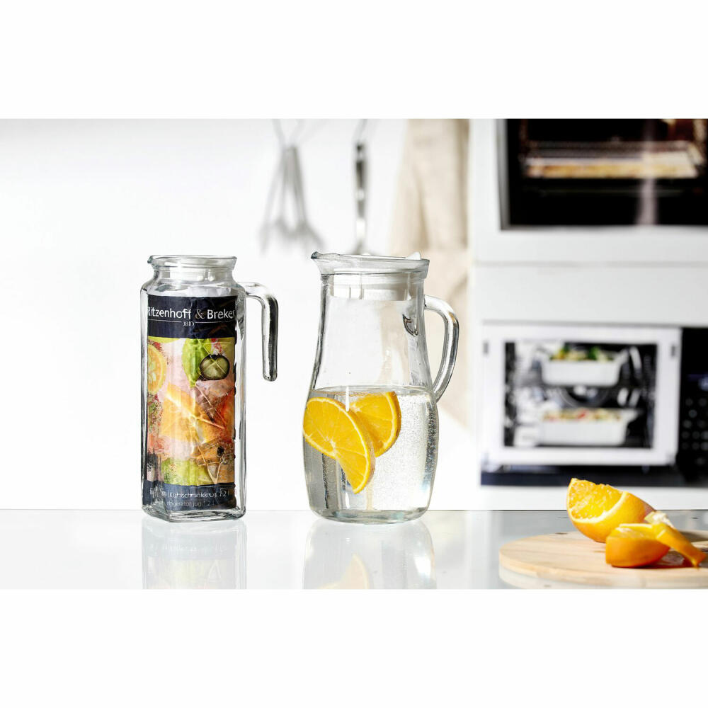 Ritzenhoff & Breker Frigo Kühlschrankkrug, Karaffe, Krug, Wasserkrug, Glas, 1.2 L, 818512