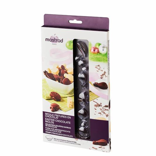 Mastrad Chocolate Seafood Mold, Chocolate Mold, Chocolate Mold, Plastic, Transparent, F48300