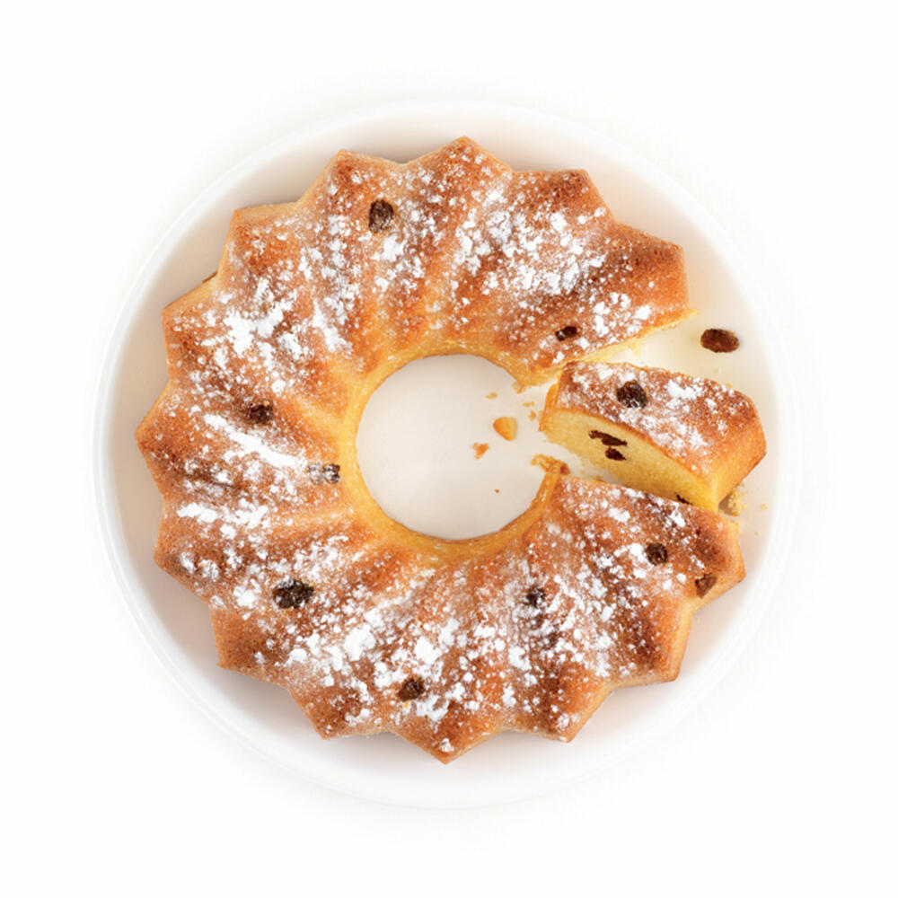 Mastrad Bundt cake pan, Bundt cake pan, cake pan, round cake pan, silicone, gray transparent, F41414