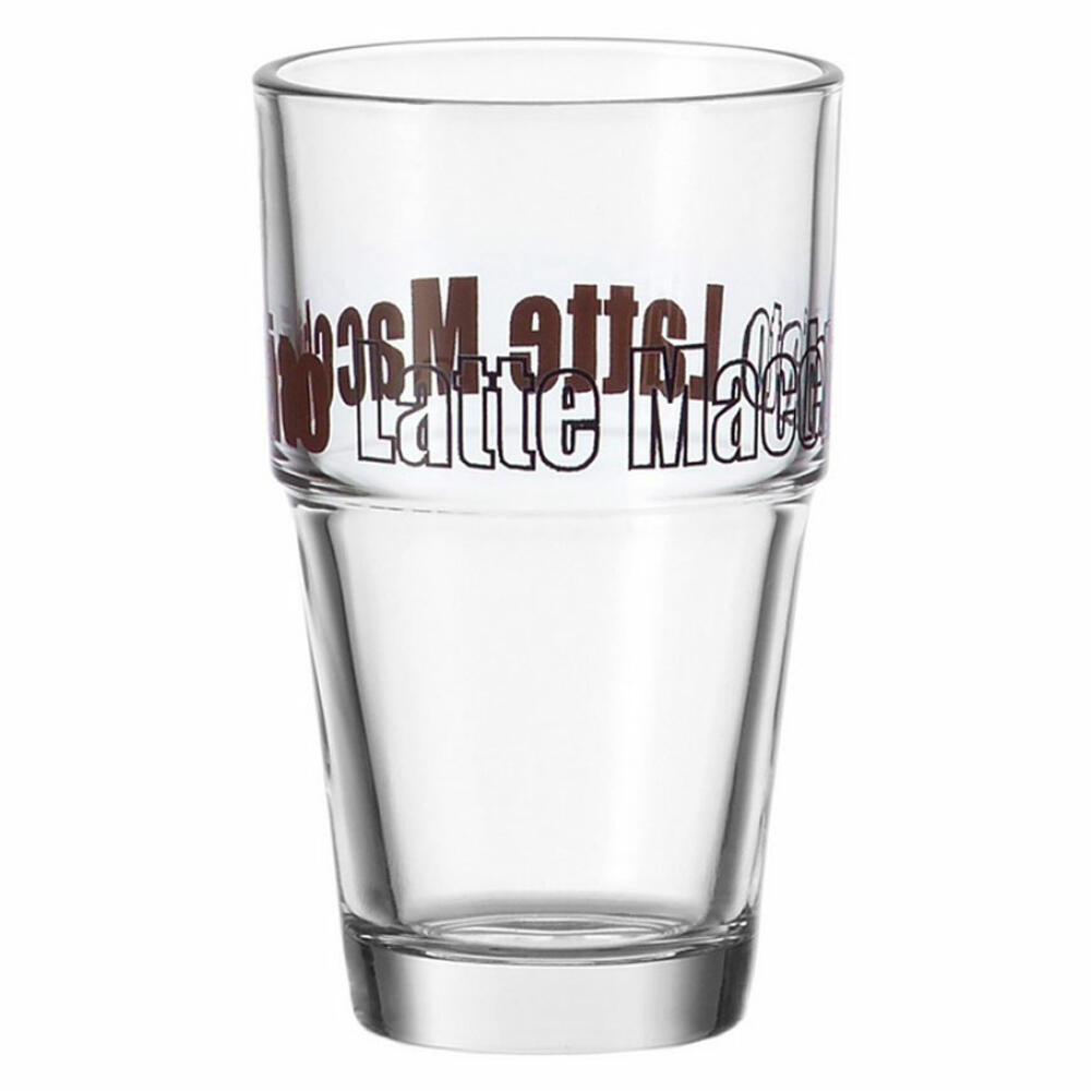 Leonardo Solo Latte Macchiato Mug Set of 6, Coffee Glasses, Cappuccino, Glass, 400 ml, 86583