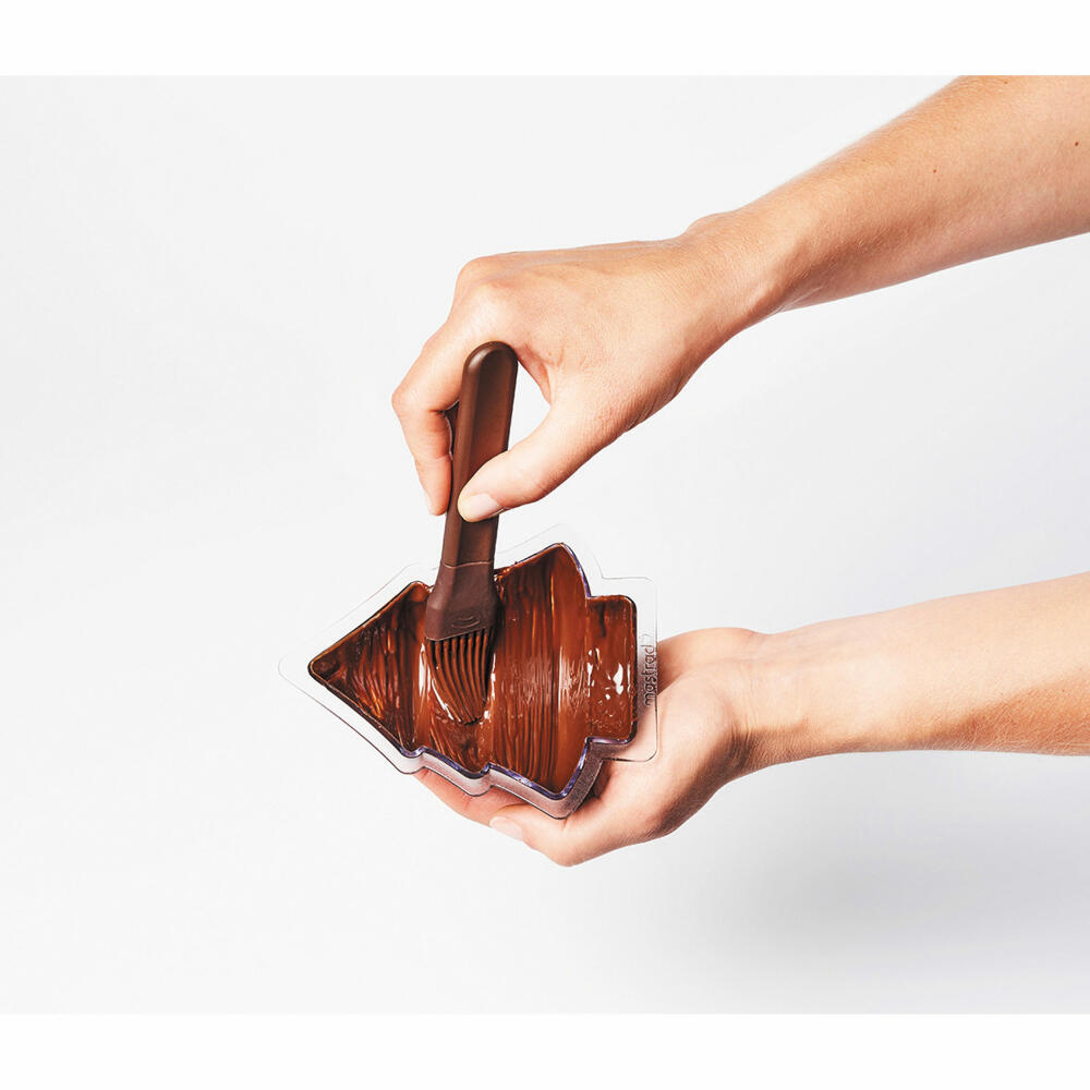 Mastrad 3 molds for chocolate fir trees, chocolate mold, chocolate mold, plastic, transparent, F48292