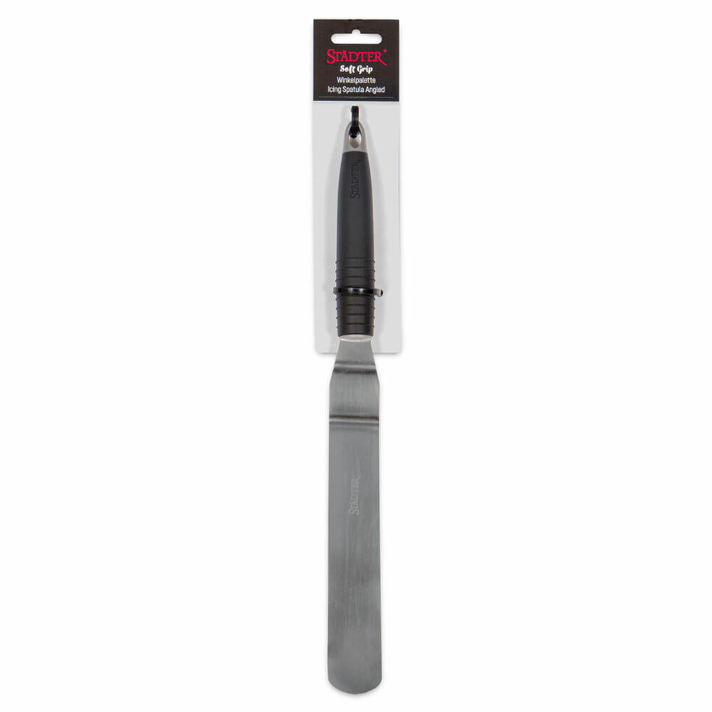 Städter Soft-Grip Winkelpalette, Streichpalette, Kuchenglätter, Tortenglätter, Glasurmesser, Konditormesser, 34 cm, 640351