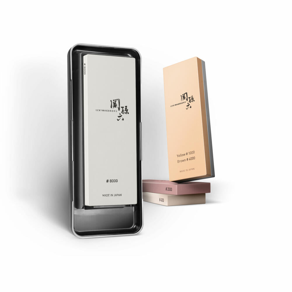 KAI Seki Magoroku combination whetstone, grinding stone, whetstone, knife sharpener, grain 1000 + 4000, AP-0334