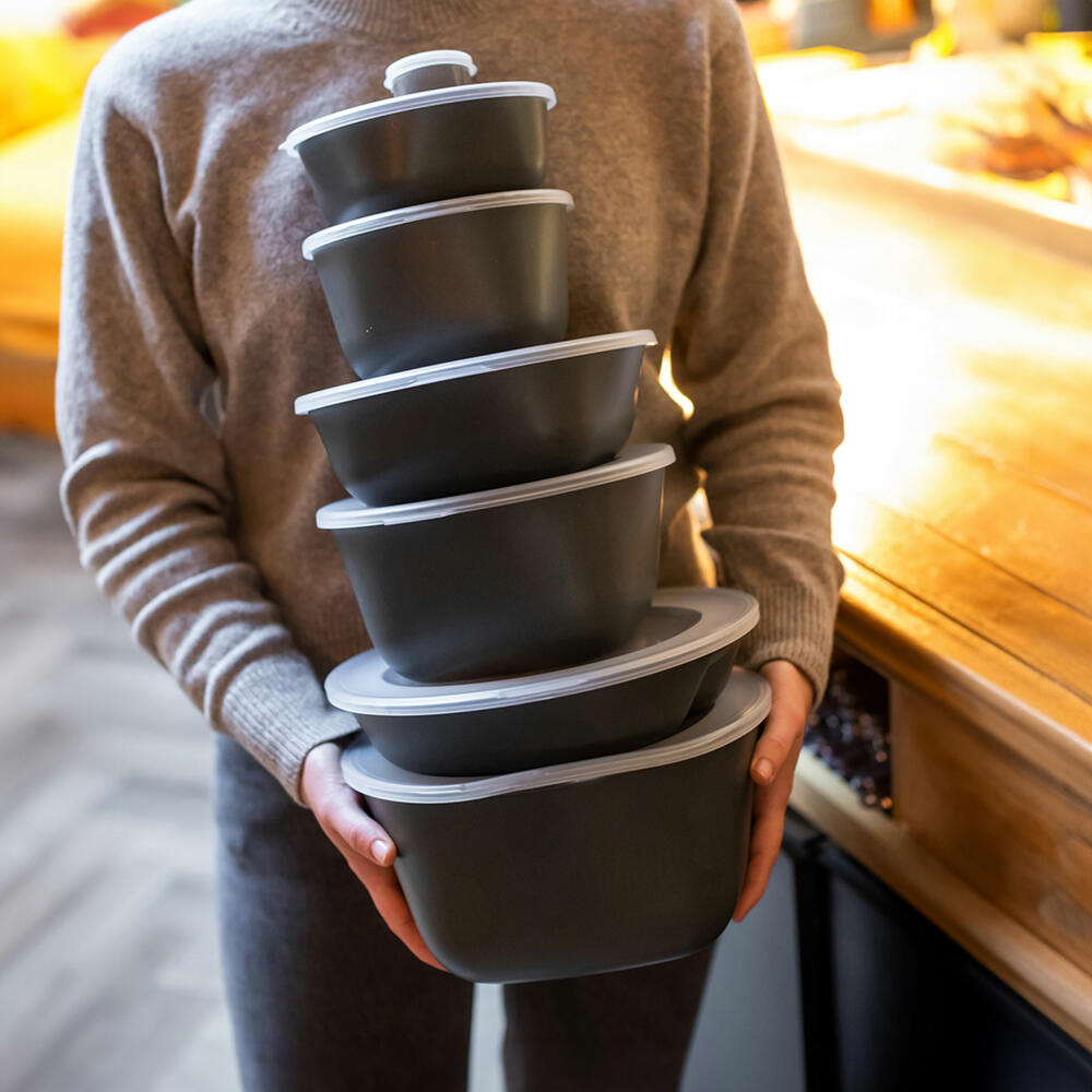 Koziol storage box Connect Box 4, storage container, plastic, Nature Ash Grey, 4 L, 8872701