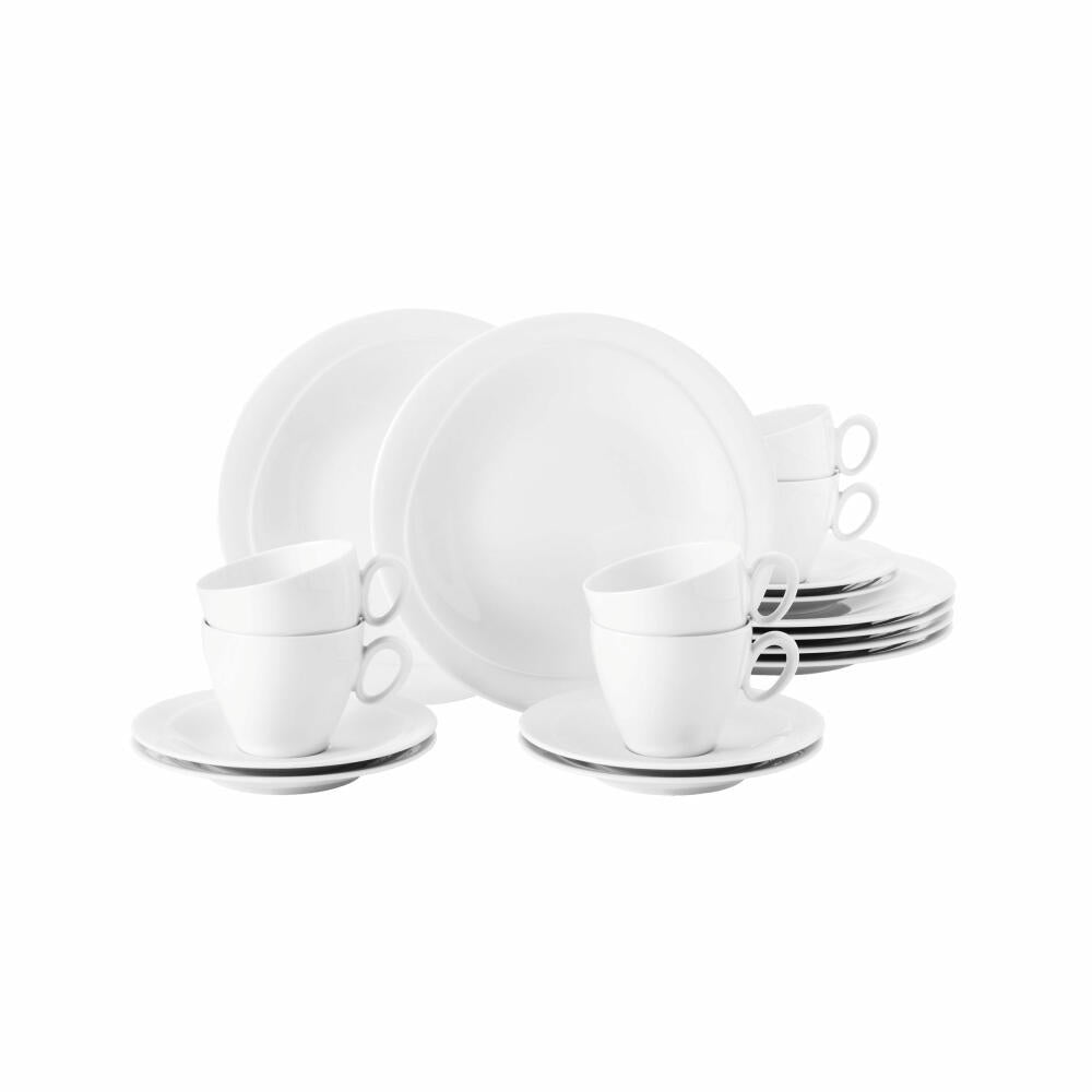 Seltmann Weiden Trio coffee service, 18 pcs., coffee service, tableware, porcelain tableware, hard porcelain, white, 1736893