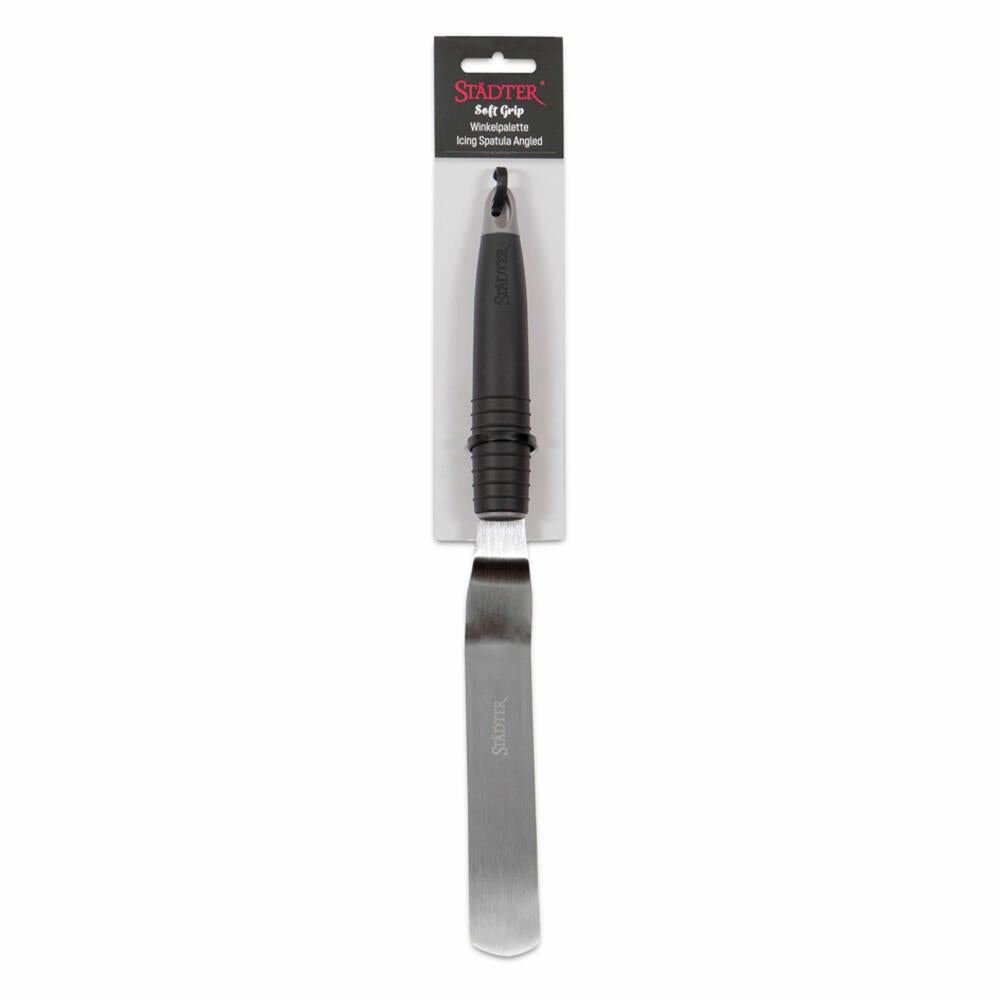 Städter Soft-Grip Winkelpalette, Streichpalette, Kuchenglätter, Tortenglätter, Glasurmesser, Konditormesser, 31 cm, 640344