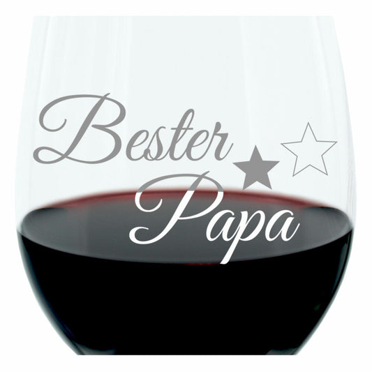 Leonardo wine glass 400 ml, Best Dad, gift mood glass with funny engraving, mood glass, 22 cm