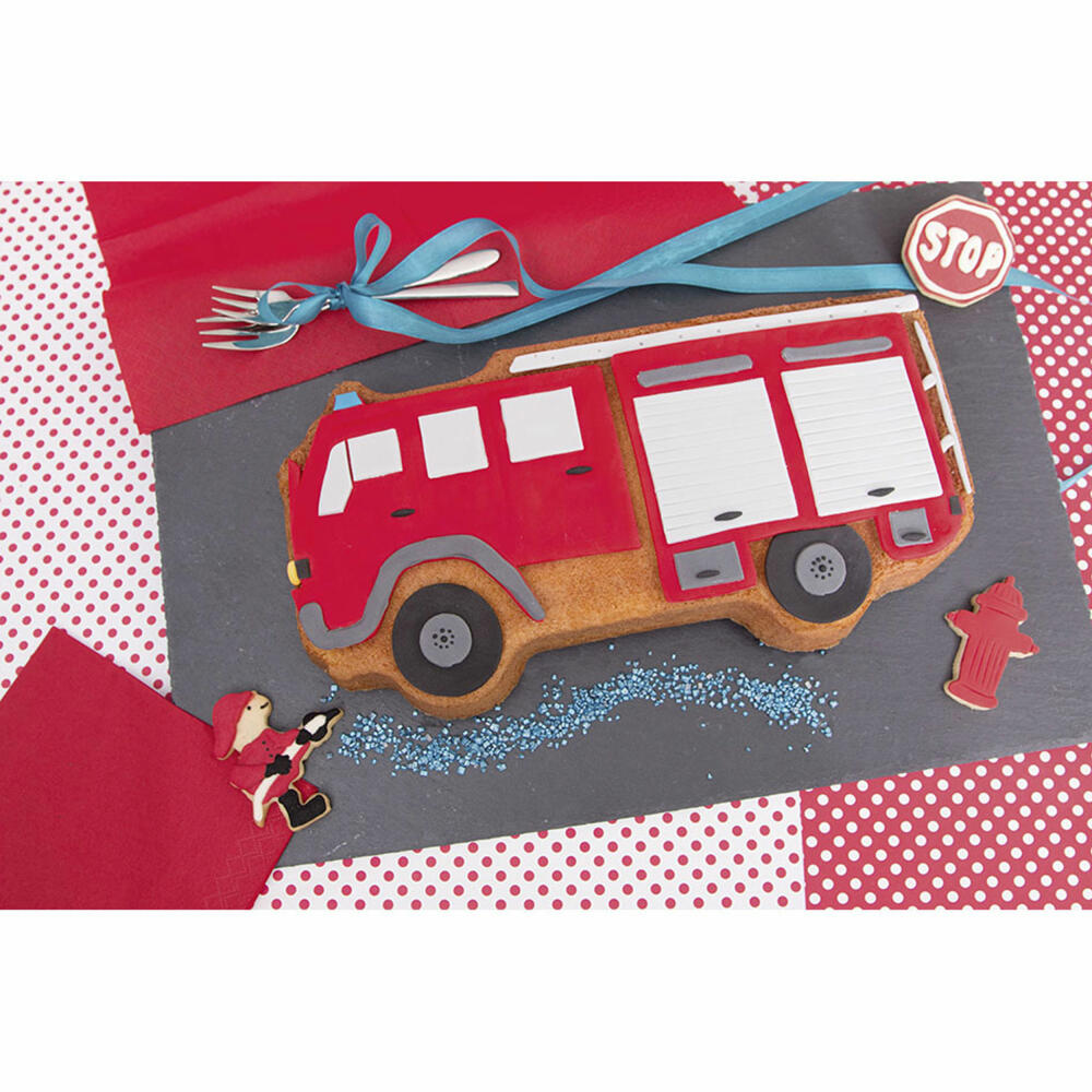 Städter Motivbackform Benny das Feuerwehrauto, Backform, Kuchenform, Metall, 33 x 17 cm, 610088