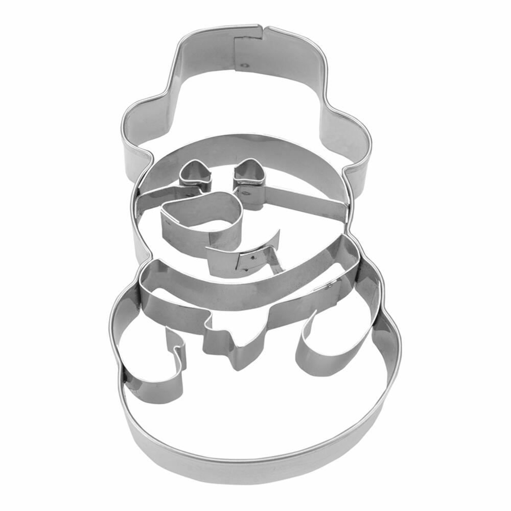 Städter Präge-Ausstecher Schneemann, Ausstechform, Plätzchenform, Keks, Plätzchen, Edelstahl, 7.5 cm, 095168