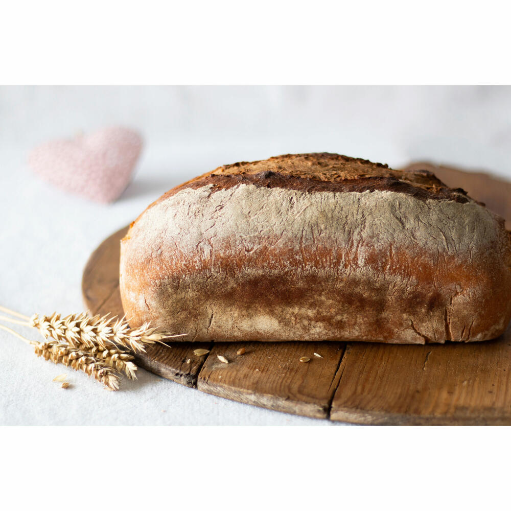 Städter We Love Baking Brotbackform, Brotform, Brot Backform, Metall, Silber Emailliert , 26 x 11.5 cm / H 7.5 cm, 661622