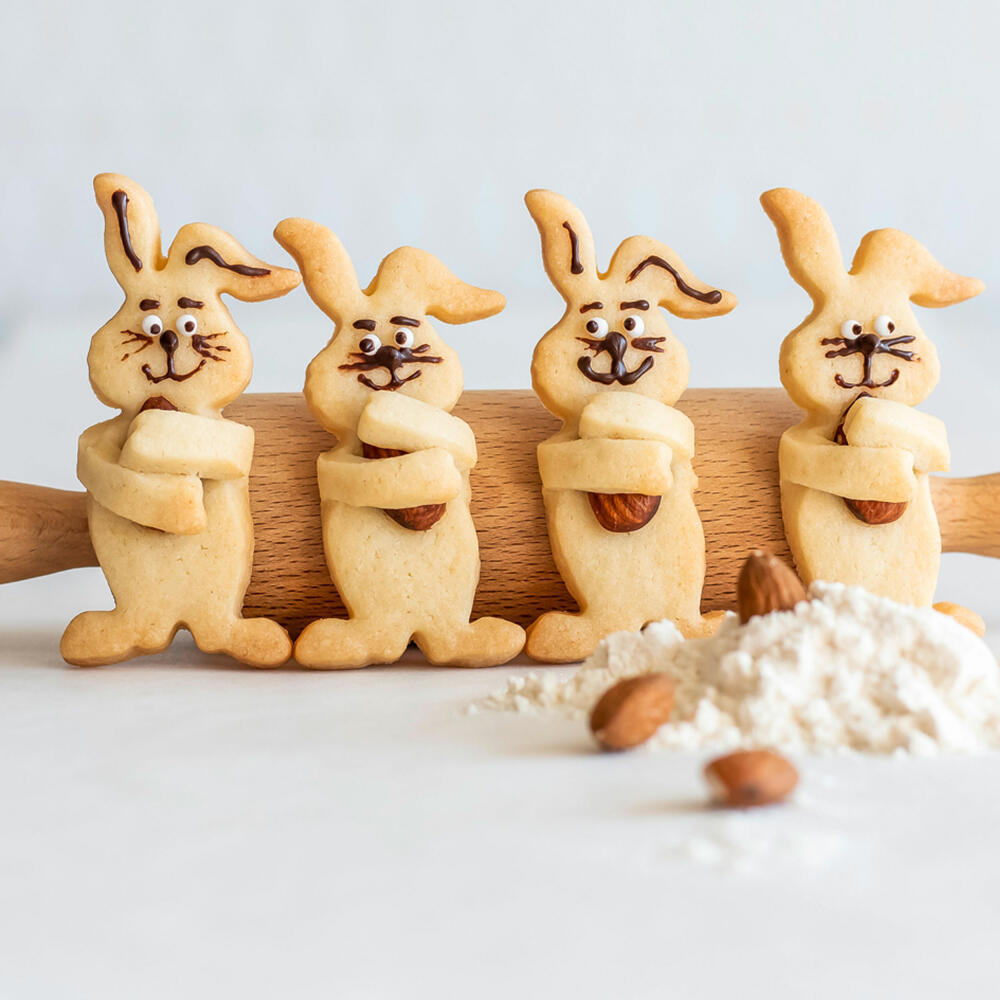 Städter Ausstecher Drück-mich-Hase, Ausstechform, Plätzchenform, Keks, Plätzchen, Edelstahl, 8 cm, 086142