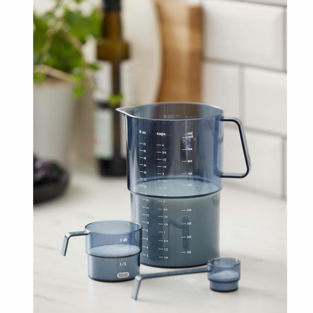 Rosti deciliter measuring cup Mensura, measuring cup, SAN plastic, Dusty Blue, 100 ml, 25294