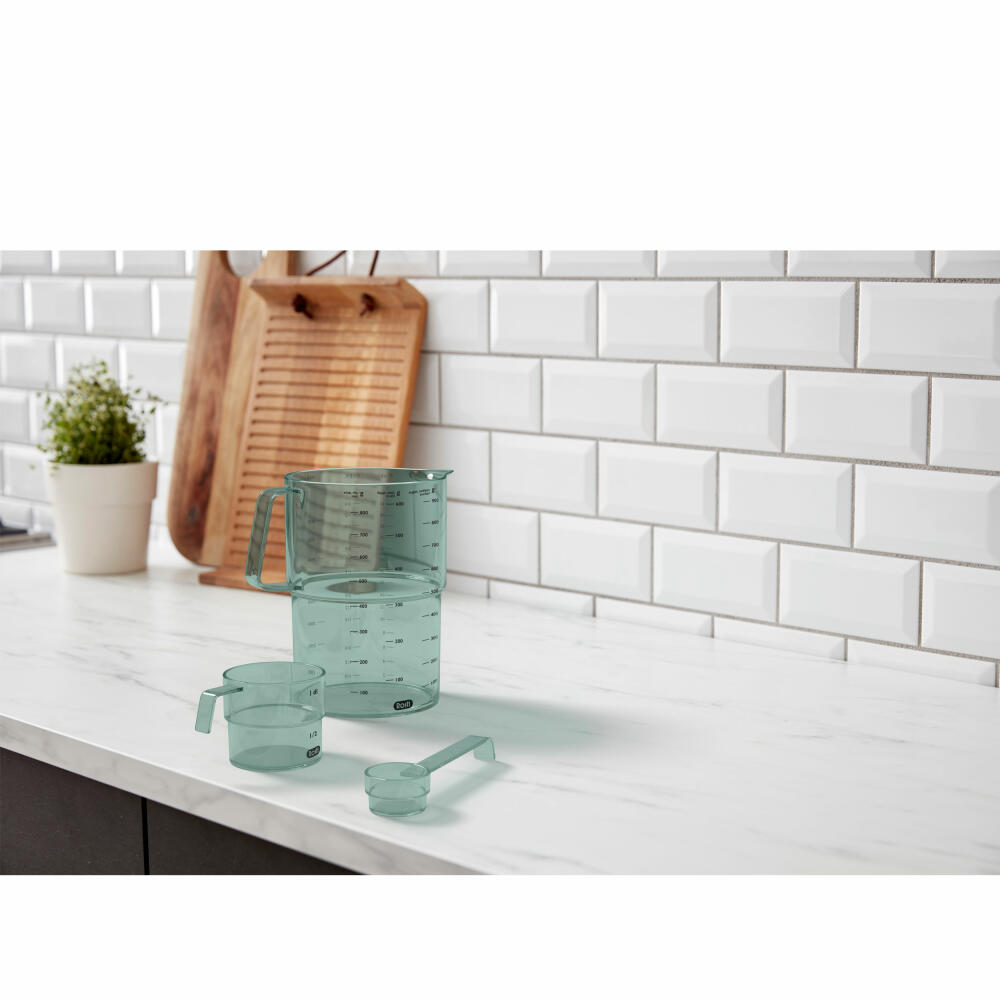 Rosti measuring cup Mensura, measuring jug, measuring cup, SAN plastic, Nordic Green, 1 L, 25298