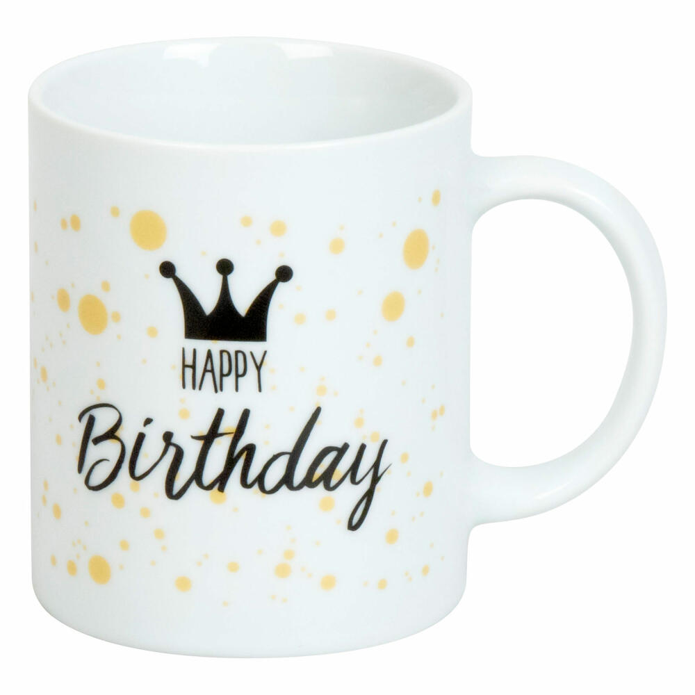 Könitz Becher Happy Birthday, Tasse, Kaffeetasse, Porzellan, 330 ml, 11 1 002 2736