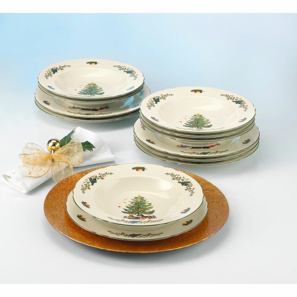Seltmann Weiden Marieluise Weihnachten Tafelservice, Geschirrset, Service, Geschirr Set, Porzellan, Bunt, 12-tlg., 1716499