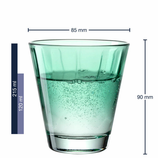 Leonardo drinking glass Twist, water glass, juice glass, soda-lime glass, green, 215 ml, 046968