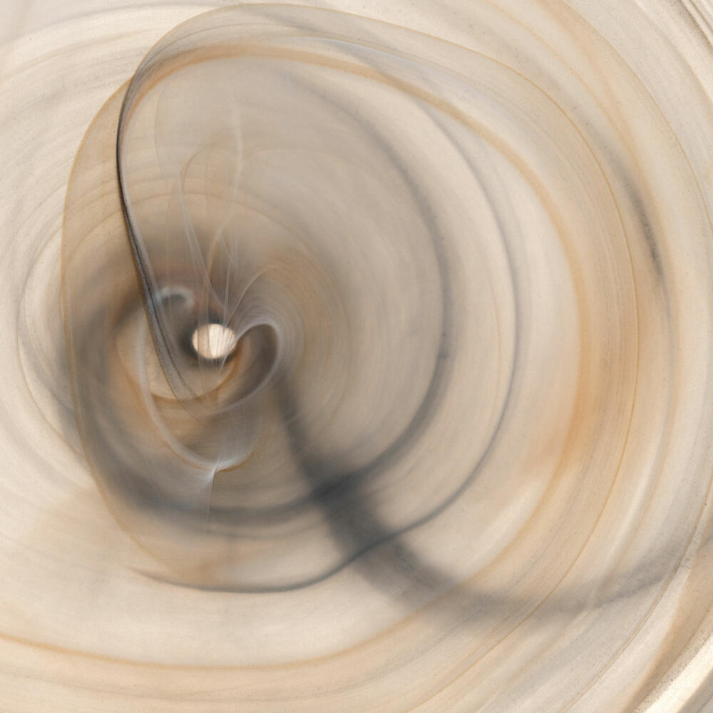 Leonardo plate Alabastro, dinner plate, decorative plate, glass, beige / black, Ø 18 cm, 026789